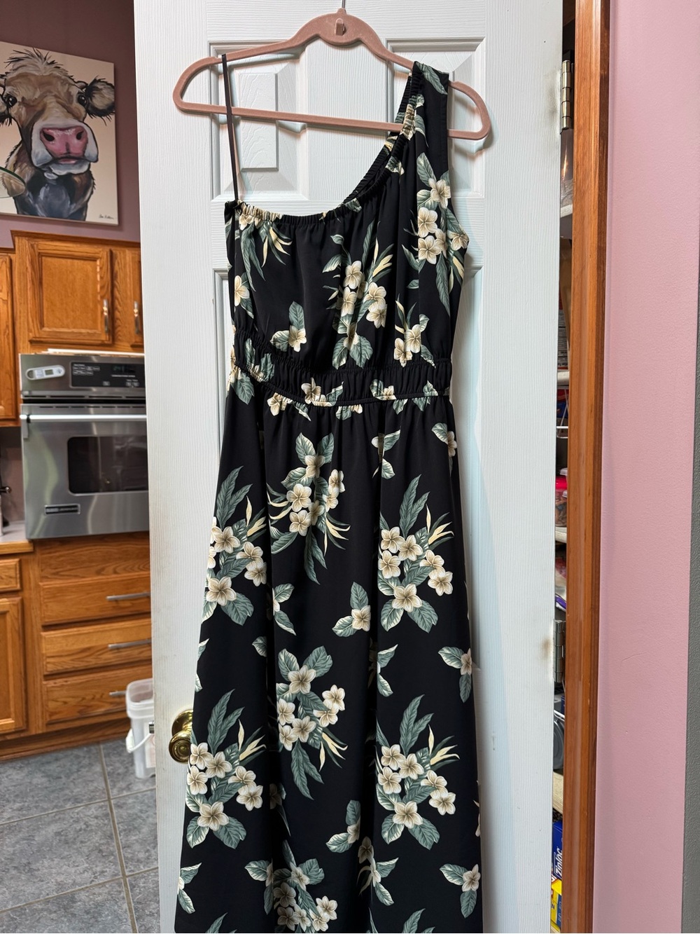 Lands End One Shoulder Midi Dress